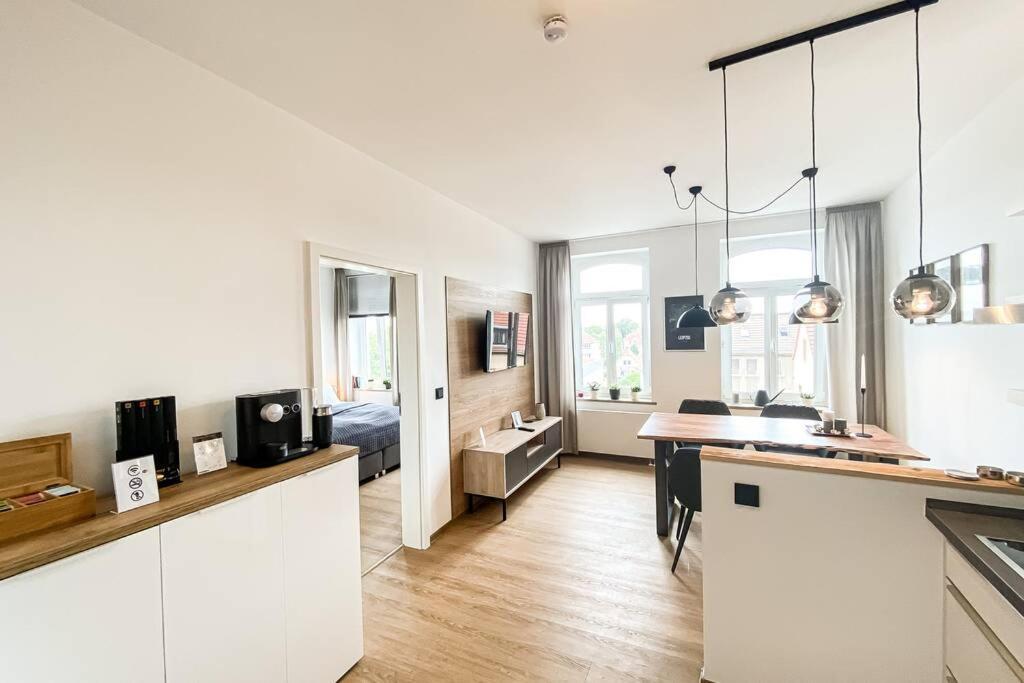 Luxus-Apartment In Leipzig Mit Privat-Parkplatz Bagian luar foto