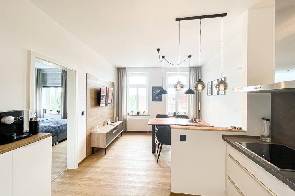 Luxus-Apartment In Leipzig Mit Privat-Parkplatz Bagian luar foto
