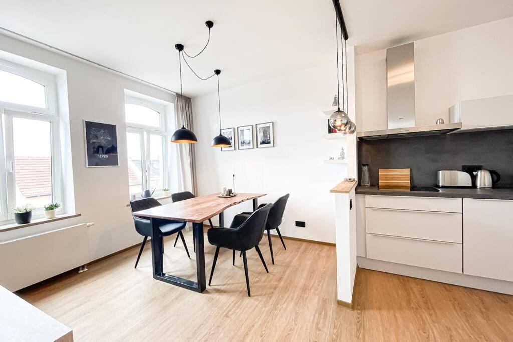 Luxus-Apartment In Leipzig Mit Privat-Parkplatz Bagian luar foto