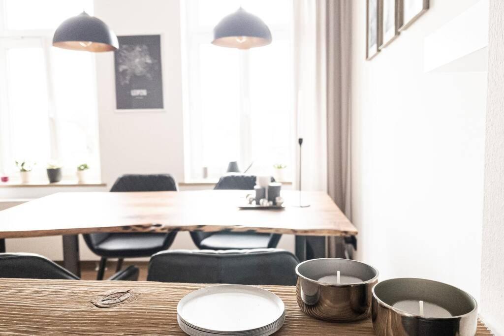 Luxus-Apartment In Leipzig Mit Privat-Parkplatz Bagian luar foto